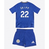 Dres Leicester City Oliver Skipp #22 Domaci za djecu 2024-25 Kratak Rukav (+ kratke hlače)